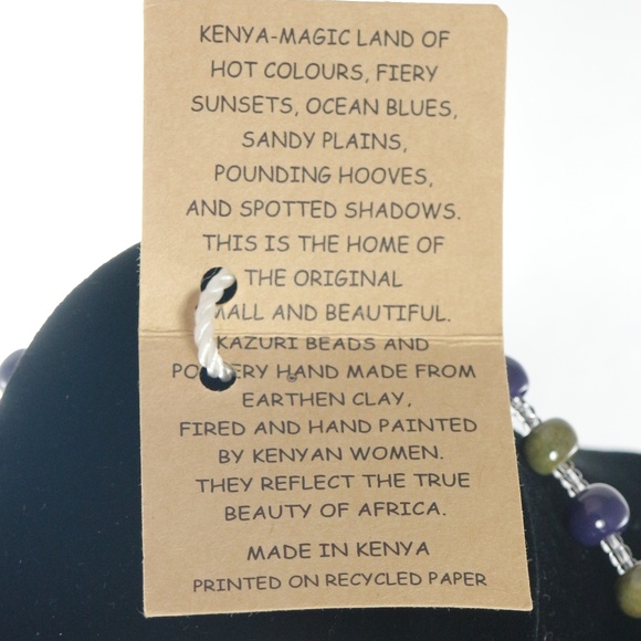 KAZURI Doria 'Deepwater' 18 in Handmade Necklace - Picture 5 of 5